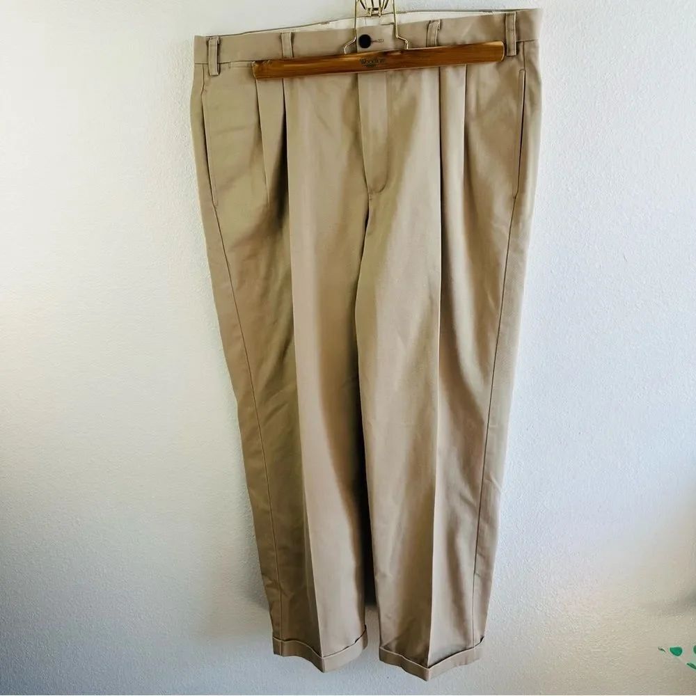 Orvis Pleated Cuffed Khaki Pants Men’s Size‎ 38x30